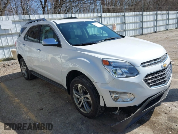 2016 Chevrolet Equinox LTZ with VIN 2GNFLGEK5G6192772, listed as a IAAI auction lot 41797023 with 97,882 mi miles. Bid and sale history available at carsss.com. Image 1.