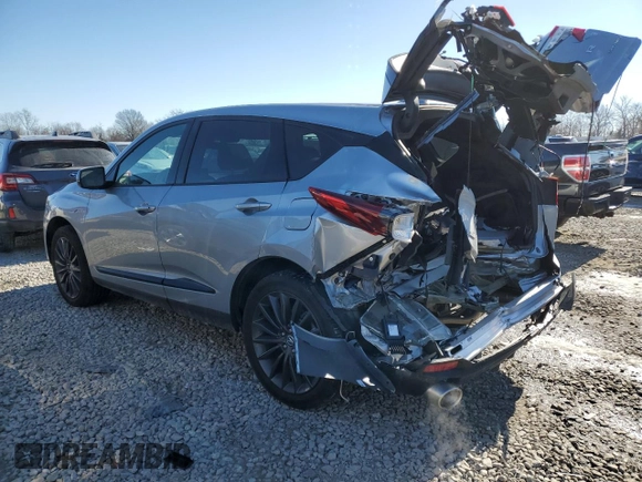 2023 Acura RDX w/A-Spec Advance Package with VIN 5J8TC2H88PL006939, listed as a Copart auction lot 42665935 with 13,802 mi miles and Salvage Title. Bid and sale history available at carsss.com. Image 2.