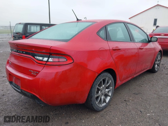 2014 Dodge Dart SXT with VIN 1C3CDFBB2ED909607, listed as a IAAI auction lot 41919739 with 185,762 mi miles. Bid and sale history available at carsss.com. Image 4.