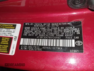2011 Toyota Camry LE with VIN 4T1BF3EK7BU133462, listed as a IAAI auction lot 41941243 with 184,192 mi miles. Bid and sale history available at carsss.com. Image 9.