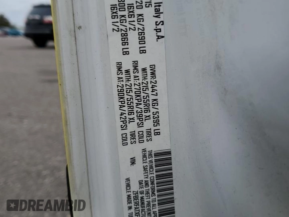 2015 Ram ProMaster City Cargo Tradesman with VIN ZFBERFATXF6A89899, listed as a Copart auction lot 57068735 with 178,123 mi miles and Salvage title. Bid and sale history available at DreamBid. Image 12.