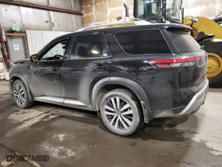 2022 Nissan Pathfinder Platinum with VIN 5N1DR3DK7NC223867, listed as a Copart auction lot 48601215 with 0 mi miles and Salvage Title. Bid and sale history available at carsss.com. Image 2.
