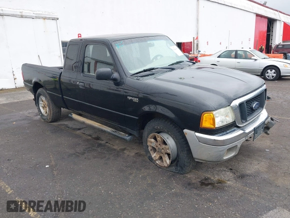 2005 Ford Ranger XL with VIN 1FTZR15E05PA64190, listed as a IAAI auction lot 41646065 with 213,397 mi miles. Bid and sale history available at carsss.com. Image 1.