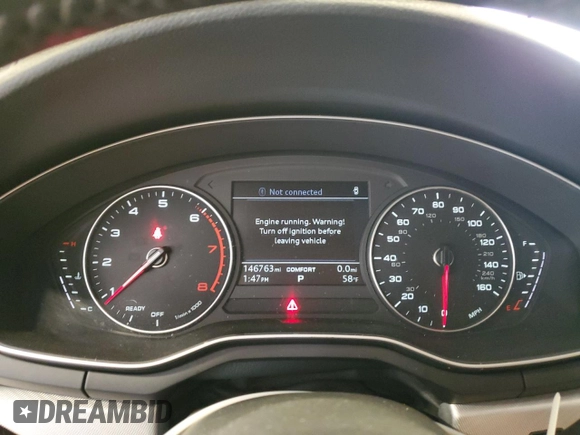 2017 Audi A4 Premium with VIN WAUGNAF49HN057714, listed as a Copart auction lot 50785765 with 146,763 mi miles and Non repairable. Bid and sale history available at DreamBid. Image 9.