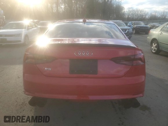 2018 Audi S5 Prestige z VIN WAUR4AF58JA038265, wystawiony jako Copart lot #83200584 z przebiegiem 68 900 mil mil oraz Szkoda całkowita • Salvage title. Historia ofert i sprzedaży dostępna na DreamBid. Obrazek 6.