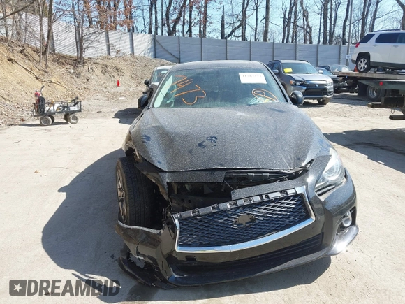 2015 Infiniti Q50 Premium with VIN JN1BV7AR2FM420542, listed as a IAAI auction lot 41787473 with 83,955 mi miles. Bid and sale history available at carsss.com. Image 13.