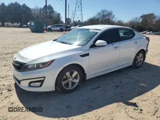2014 Kia Optima LX with VIN 5XXGM4A74EG302158, listed as a Copart auction lot 46492685 with 147,302 mi miles and Salvage Title. Bid and sale history available at carsss.com. Image 1.