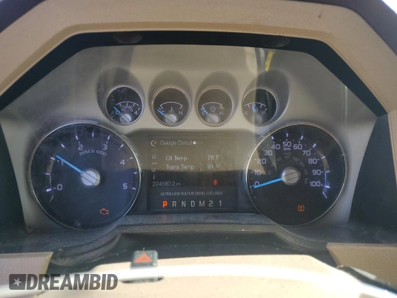2012 Ford F-250 XL with VIN 1FT7W2BT5CEB66103, listed as a Copart auction lot 65923555 with 224,580 mi miles and Salvage title. Bid and sale history available at DreamBid. Image 9.