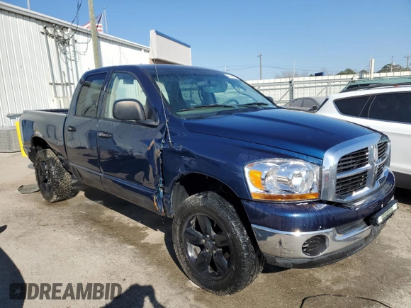 2006 Dodge 1500 ST with VIN 1D7HU18N66J228672, listed as a Copart auction lot 47645105 with 183,330 mi miles and Salvage Title. Bid and sale history available at carsss.com. Image 4.