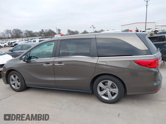 2018 Honda Odyssey EX-L with VIN 5FNRL6H75JB044789, listed as a IAAI auction lot 41625002 with 58,033 mi miles and . Bid and sale history available at DreamBid. Image 14.