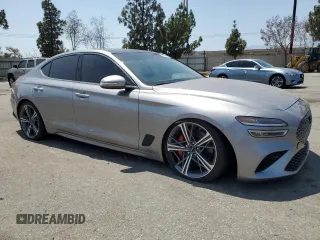 2024 Genesis G70 2.5T with VIN KMTG34SC7RU139599, listed as a Copart auction lot 62535435 with 9,416 mi miles and Salvage title. Bid and sale history available at DreamBid. Image 4.