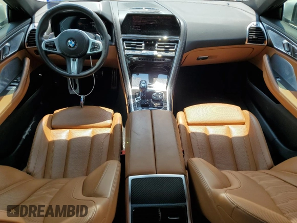 2022 BMW 8 Series M850i with VIN WBAGV8C00NCH82347, listed as a Copart auction lot 64092294 with 22,785 mi miles and Salvage Title. Bid and sale history available at carsss.com. Image 8.