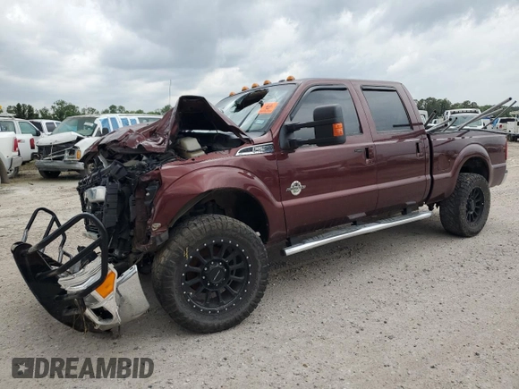 2016 Ford F-250 Lariat z VIN 1FT7W2BT4GEC22487, wystawiony jako Copart lot #55628905 z przebiegiem Nie podano mil oraz Szkoda całkowita • Salvage title. Historia ofert i sprzedaży dostępna na DreamBid. Obrazek 1.