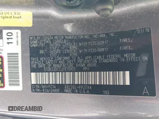 2018 Toyota Sienna LE Auto Access Seat with VIN 5TDKZ3DC2JS915905, listed as a IAAI auction lot 42027300 with 174,770 mi miles. Bid and sale history available at carsss.com. Image 9.