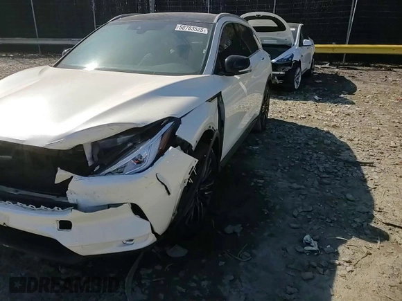 2021 Infiniti QX50 Luxe with VIN 3PCAJ5BB9MF121288, listed as a Copart auction lot 50783525 with 86,348 mi miles and Salvage Title. Bid and sale history available at DreamBid. Image 12.
