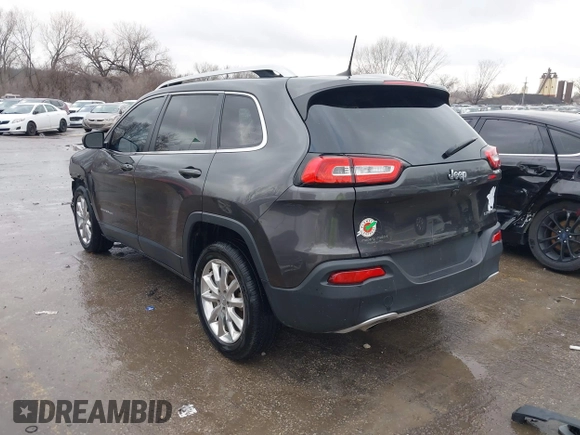 2017 Jeep Cherokee Limited with VIN 1C4PJLDB3HW518184, listed as a IAAI auction lot 41198338 with 172,094 mi miles. Bid and sale history available at carsss.com. Image 3.