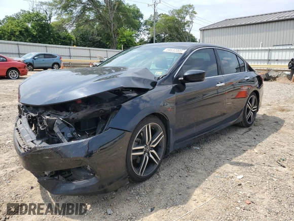 2016 Honda Accord Sport with VIN 1HGCR2F5XGA181549, listed as a Copart auction lot 59632005 with 170,228 mi miles and Salvage title. Bid and sale history available at DreamBid. Image 1.
