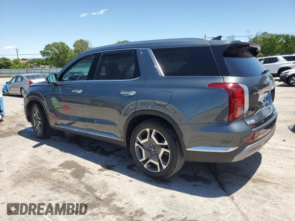 2023 Hyundai Palisade Limited z VIN KM8R54GE9PU624654, wystawiony jako Copart lot #57507355 z przebiegiem 14 600 mil mil oraz Szkoda całkowita • Salvage title. Historia ofert i sprzedaży dostępna na DreamBid. Obrazek 2.