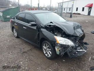 2015 Nissan Sentra S with VIN 3N1AB7AP3FY250188, listed as a IAAI auction lot 41197719 with 165,538 mi miles. Bid and sale history available at carsss.com. Image 1.