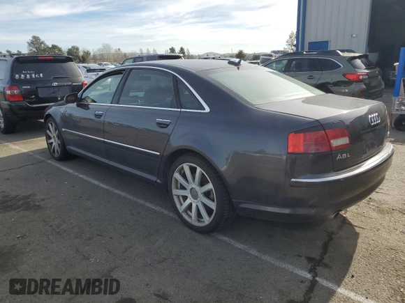 2006 Audi A8 4.2L with VIN WAUML44E56N005452, listed as a Copart auction lot 45967765 with 175,697 mi miles and Salvage title. Bid and sale history available at DreamBid. Image 2.
