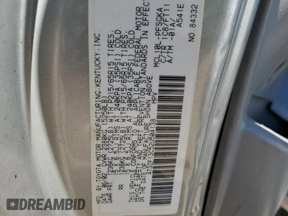 2002 Toyota Sienna LE with VIN 4T3ZF13C52U504138, listed as a Copart auction lot 74633984 with 154,406 mi miles and Salvage Title. Bid and sale history available at carsss.com. Image 13.