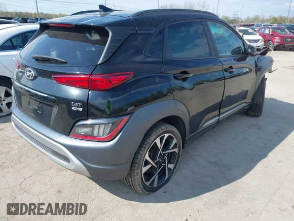 2022 Hyundai Kona Limited with VIN KM8K5CA39NU787983, listed as a IAAI auction lot 42094237 with Not Provided miles. Bid and sale history available at carsss.com. Image 4.