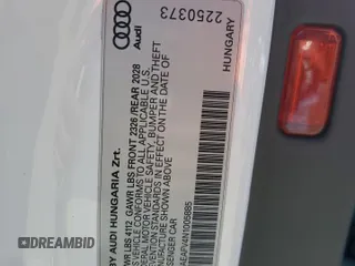 2022 Audi TT with VIN TRUAEAFV4N1005885, listed as a Copart auction lot 53114645 with 37,306 mi miles and Salvage title. Bid and sale history available at DreamBid. Image 12.
