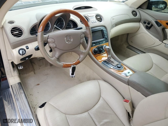 2007 Mercedes-Benz SL-Class 5.5L V8 with VIN WDBSK71F57F130540, listed as a Copart auction lot 43042515 with 82,744 mi miles and Salvage Title. Bid and sale history available at carsss.com. Image 8.