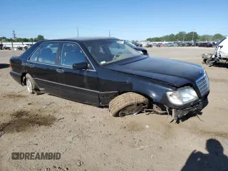 1999 Mercedes-Benz S-Class with VIN WDBGA43G3XA423749, listed as a Copart auction lot 56923464 with 0 mi miles and Salvage Title. Bid and sale history available at carsss.com. Image 4.