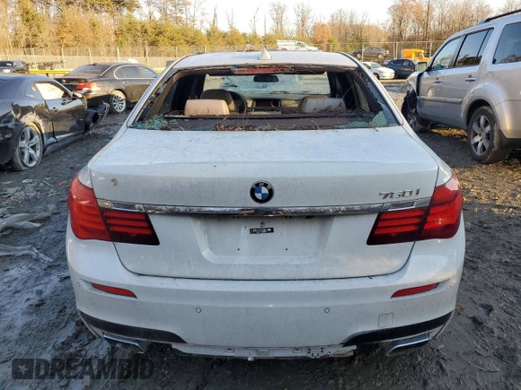 2013 BMW 7 Series 750i with VIN WBAYA8C50DC996469, listed as a Copart auction lot 41450395 with 17,504 mi miles and Non repairable. Bid and sale history available at DreamBid. Image 6.