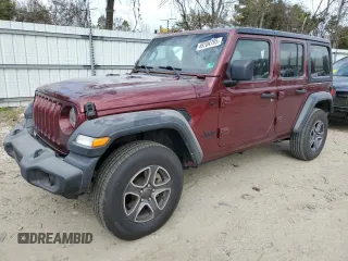 2022 Jeep Wrangler Unlimited Sport S with VIN 1C4HJXDG5NW120932, listed as a Copart auction lot 49704795 with 60,514 mi miles and Salvage Title. Bid and sale history available at DreamBid. Image 1.