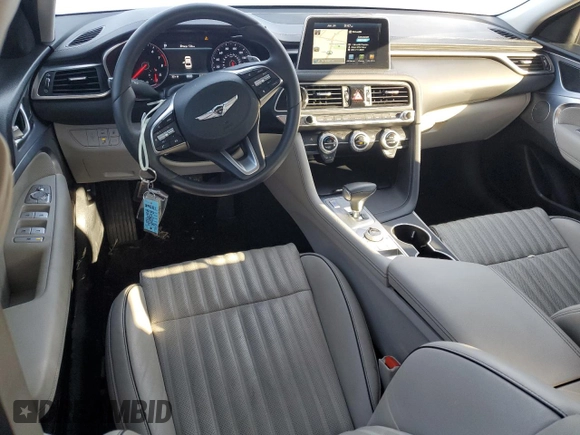 2020 Genesis G70 2.0T with VIN KMTG34LA6LU053351, listed as a Copart auction lot 89288705 with 21,798 mi miles and Salvage title. Bid and sale history available at DreamBid. Image 8.