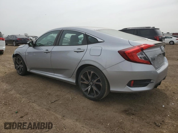 2019 Honda Civic Sport with VIN 2HGFC2F8XKH517042, listed as a Copart auction lot 51226175 with 45,419 mi miles and Salvage Title. Bid and sale history available at DreamBid. Image 2.