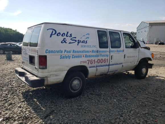2006 Ford Econoline Cargo Van with VIN 1FTNE24W86HA67327, listed as a Copart auction lot 59099984 with 0 mi miles and Salvage Title. Bid and sale history available at carsss.com. Image 3.