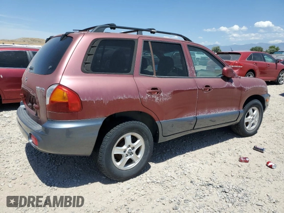 2004 Hyundai Santa Fe with VIN KM8SB12B74U770505, listed as a Copart auction lot 62756304 with 0 mi miles and Salvage Title. Bid and sale history available at carsss.com. Image 3.