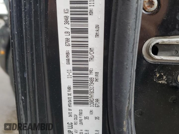 2012 Ram 1500 Sport с VIN 1C6RD7HT6CS173489, выставлен на аукционе Copart как лот 59934505 с пробегом 109 718 миль миль и Списание • Salvage title. История ставок и продаж доступна на DreamBid. Изображение 12.