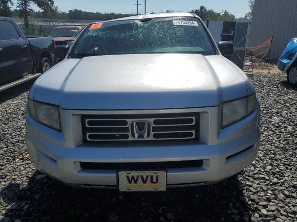 2007 Honda Ridgeline RT with VIN 2HJYK16237H506984, listed as a Copart auction lot 75750264 with 166,814 mi miles and Salvage Title. Bid and sale history available at carsss.com. Image 5.