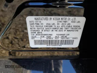 2014 Infiniti Q50 Premium with VIN JN1BV7AR9EM707892, listed as a Copart auction lot 82459294 with 144,387 mi miles and Salvage title. Bid and sale history available at DreamBid. Image 14.