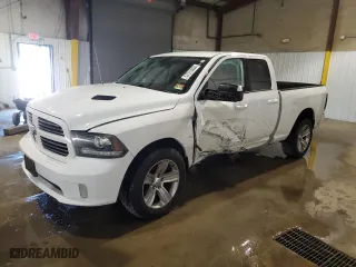 2013 Ram 1500 Sport with VIN 1C6RR7HT6DS713605, listed as a Copart auction lot 57573934 with 164,038 mi miles and Salvage Title. Bid and sale history available at carsss.com. Image 1.