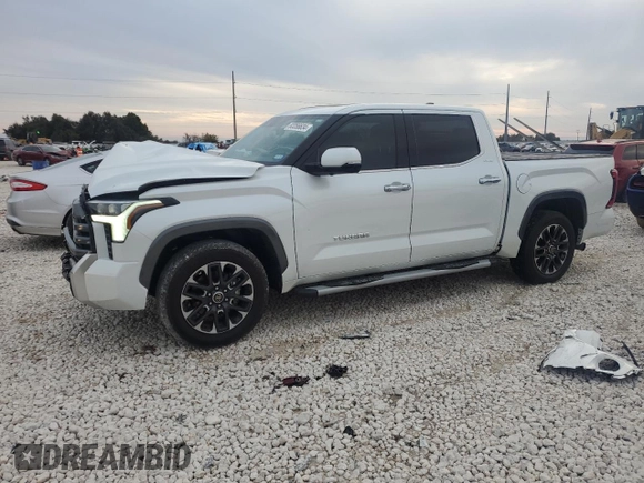 2022 Toyota Tundra Limited with VIN 5TFJA5ABXNX009687, listed as a Copart auction lot 83356634 with 19,110 mi miles and Salvage title. Bid and sale history available at DreamBid. Image 1.
