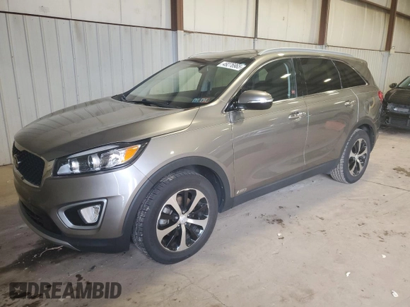 2016 Kia Sorento EX with VIN 5XYPHDA13GG039112, listed as a Copart auction lot 49276965 with 58,204 mi miles and Salvage Title. Bid and sale history available at carsss.com. Image 1.