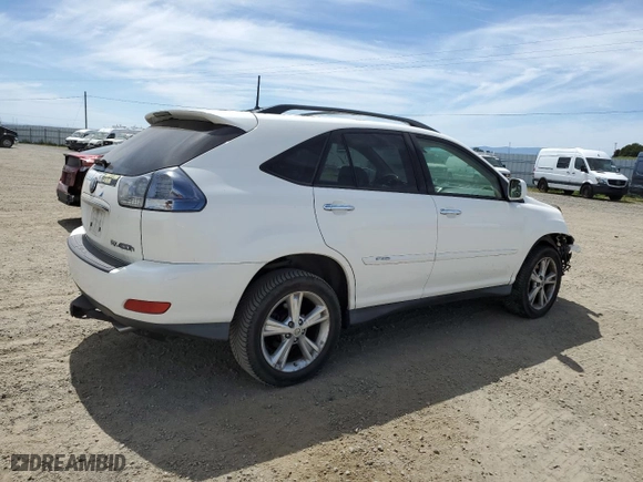 2008 Lexus RX 400h with VIN JTJHW31U782050265, listed as a Copart auction lot 52215785 with 178,583 mi miles and Salvage Title. Bid and sale history available at carsss.com. Image 3.