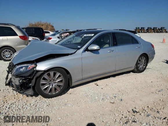 2015 Mercedes-Benz S-Class S 550 with VIN WDDUG8CB2FA097204, listed as a Copart auction lot 79836164 with 53,185 mi miles and Salvage Title. Bid and sale history available at carsss.com. Image 1.