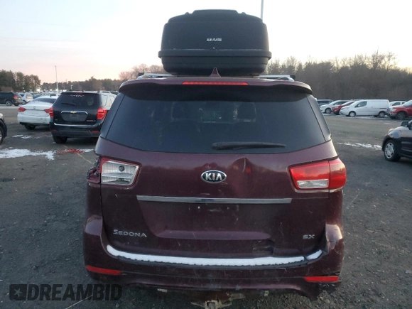 2016 Kia Sedona SX with VIN KNDMC5C15G6169660, listed as a Copart auction lot 85941454 with 0 mi miles and Clean Title. Bid and sale history available at carsss.com. Image 6.
