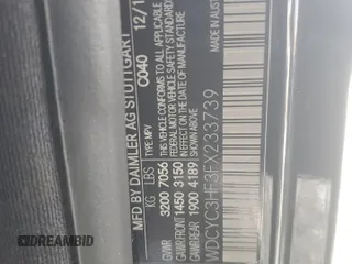 2015 Mercedes-Benz G-Class G 550 with VIN WDCYC3HF3FX233739, listed as a Copart auction lot 42241455 with 123,181 mi miles and Salvage Title. Bid and sale history available at carsss.com. Image 15.