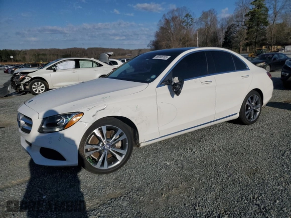 2016 Mercedes-Benz C 300 with VIN WDDWF4JBXGR160348, listed as a Copart auction lot 49208705 with 118,950 mi miles and Salvage Title. Bid and sale history available at carsss.com. Image 1.