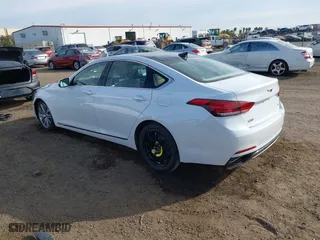 2018 Genesis G80 3.8L with VIN KMHGN4JE9JU216176, listed as a IAAI auction lot 40976135 with 50,530 mi miles. Bid and sale history available at carsss.com. Image 3.