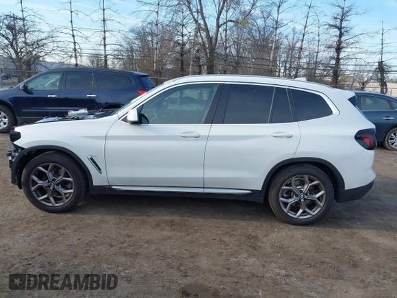 2022 BMW X3 xDrive30i with VIN 5UX53DP03N9M00629, listed as a IAAI auction lot 41890559 with 9,300 mi miles and . Bid and sale history available at DreamBid. Image 15.