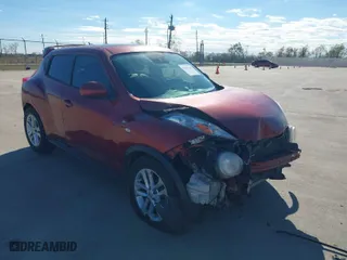 2013 Nissan Juke S with VIN JN8AF5MR0DT216626, listed as a IAAI auction lot 41067264 with 1 mi miles. Bid and sale history available at carsss.com. Image 1.