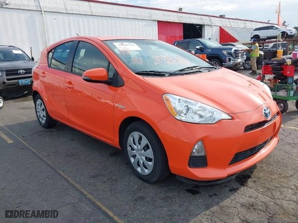 2014 Toyota Prius c One with VIN JTDKDTB32E1065438, listed as a IAAI auction lot 37350203 with 94,630 mi miles. Bid and sale history available at carsss.com. Image 1.